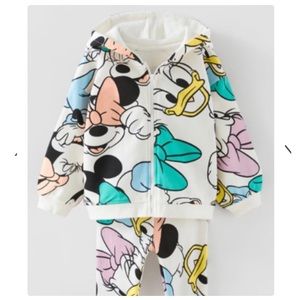 Zara Toddler Girl Two piece Sweatshirt Hoodie leggings 2pc Set 2T 3T